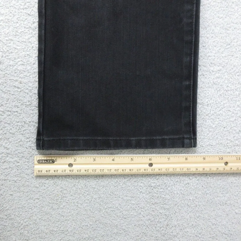 Soft Surroundings Pull On Pants Womens Petite M Black Stretch Slim Ankle 32x29.5